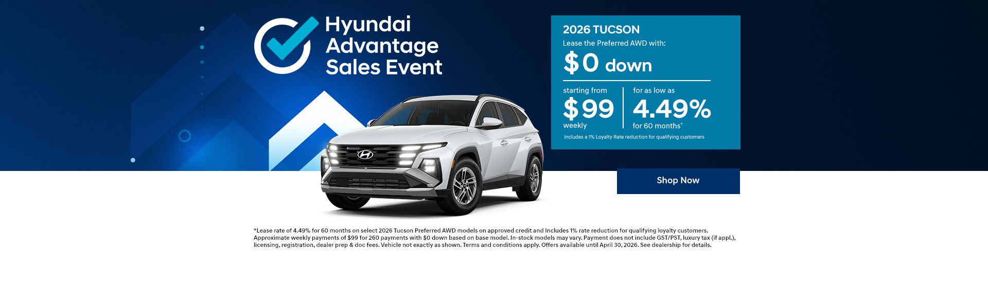 Hyundai Advantage Sales Event | 2026 Tucson
