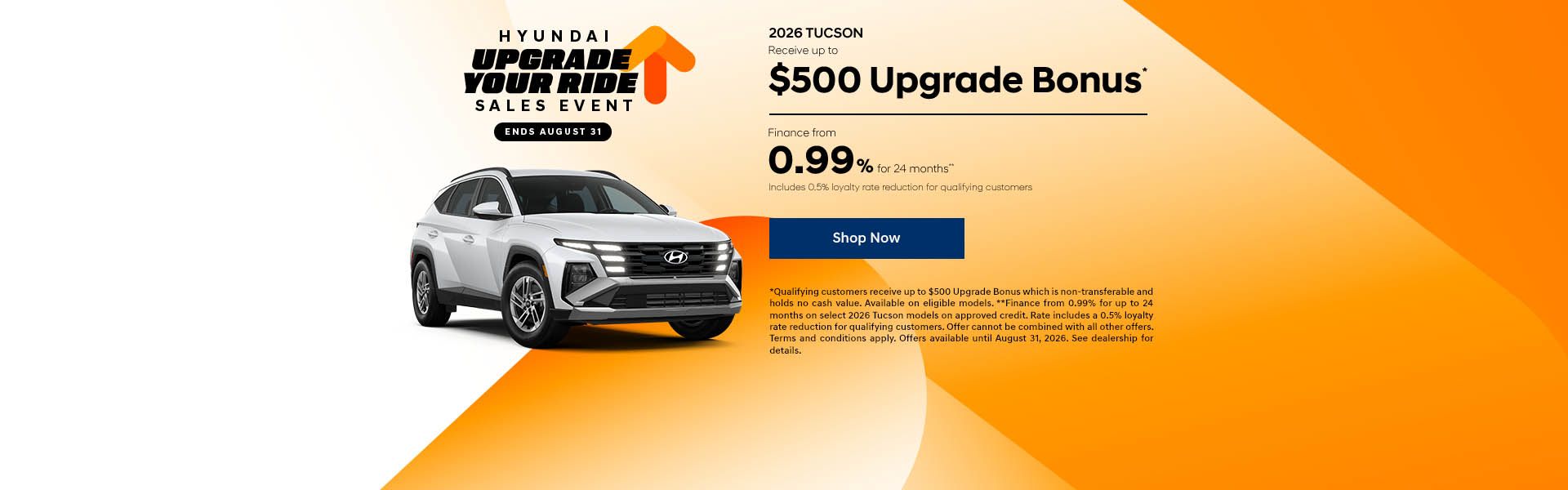 Hyundai Upgrade Your Ride Sales Event | 2026 Tuscon