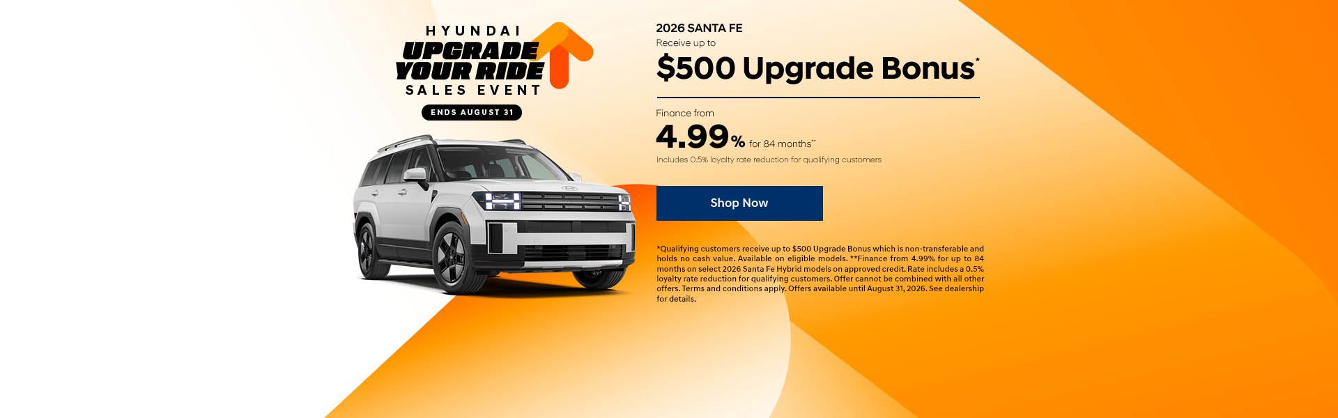 Hyundai Upgrade Your Ride Sales Event | 2026 Santa Fe