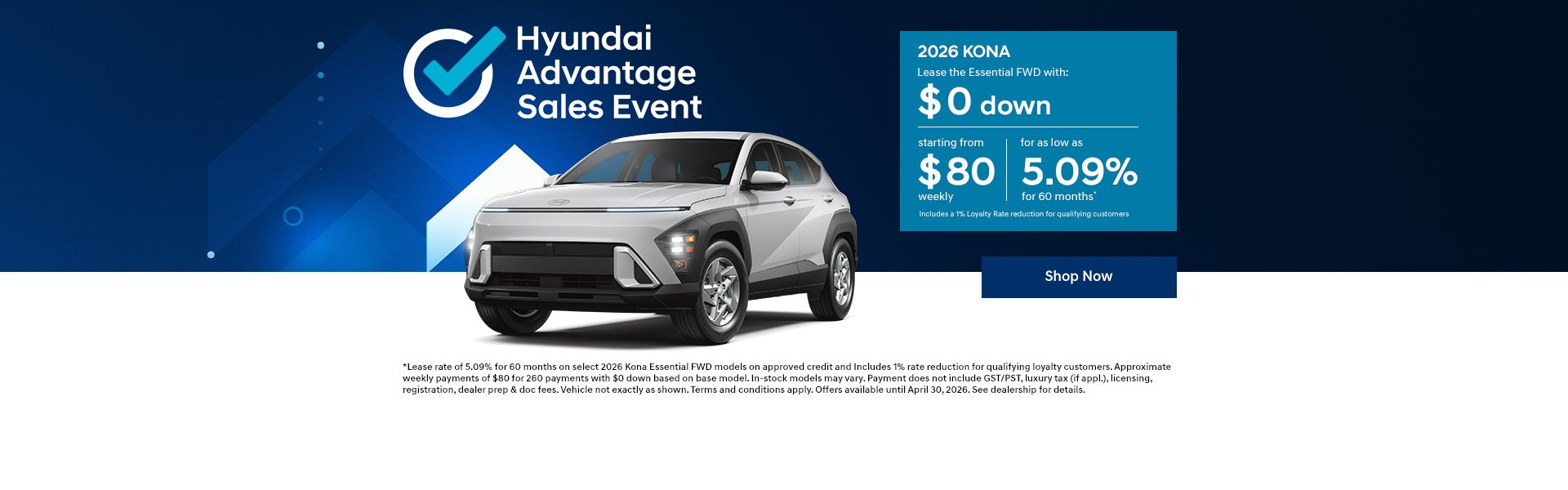 Hyundai Advantage Sales Event | 2026 Kona