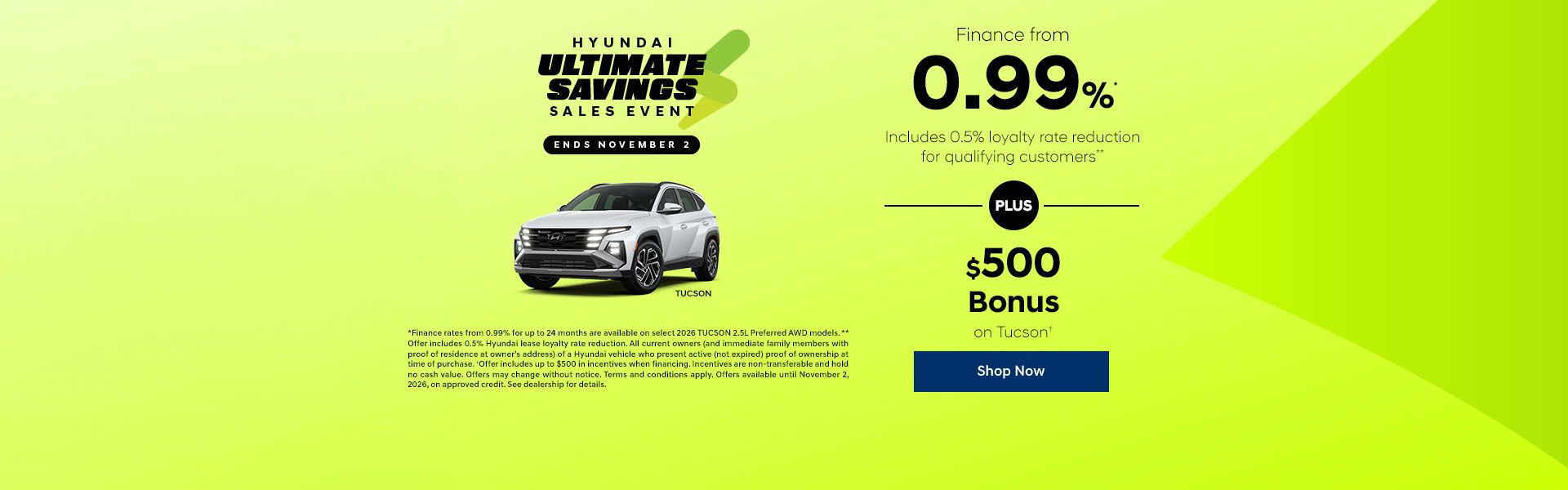Hyundai Ultimate Savings Sales Event | Tucson