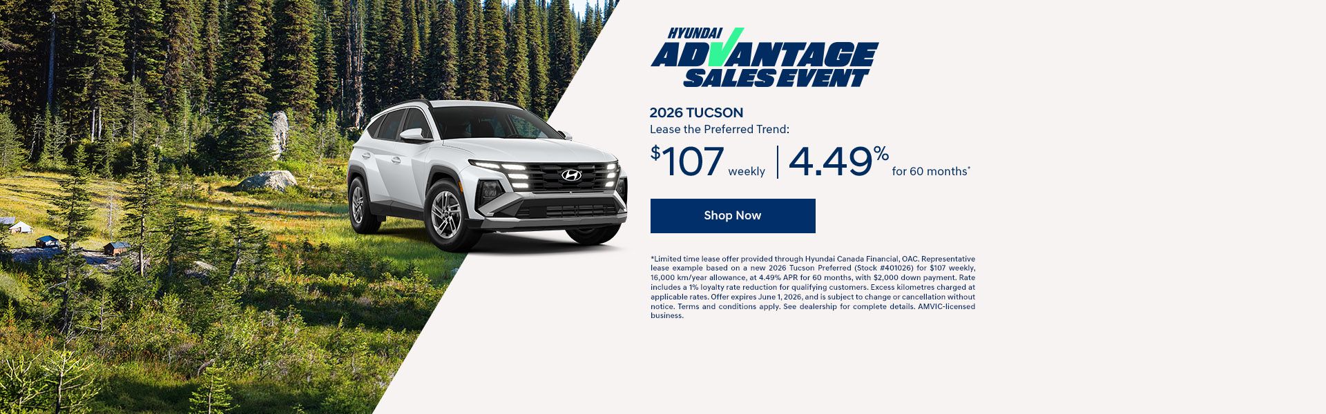 Hyundai Advantage Sales Event | 2026 Tucson Preferred Trend