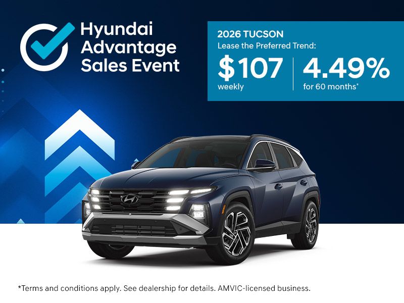 Hyundai Advantage Sales Event | 2026 Tucson Preferred Trend
