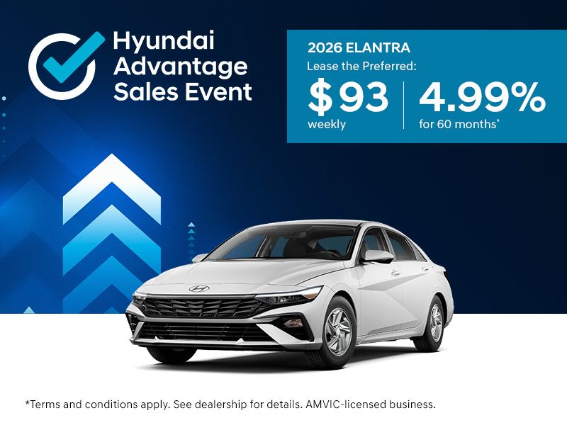 Hyundai Advantage Sales Event | 2026 Elantra Preferred