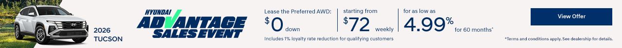 Hyundai Advantage Sales Event | 2026 Tucson
