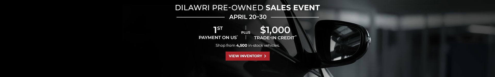 Dilawri Pre-Owned Sales Event April 2026