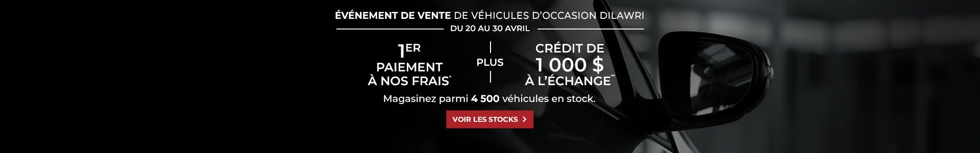l’Événement de vente Dilawri de véhicules d’occasion April 2026