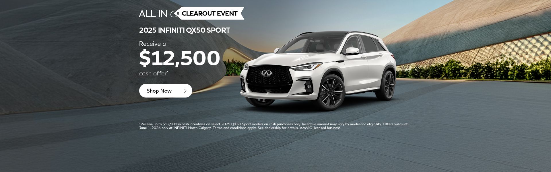 ALL-IN CLEAROUT EVENT | QX50 Sport