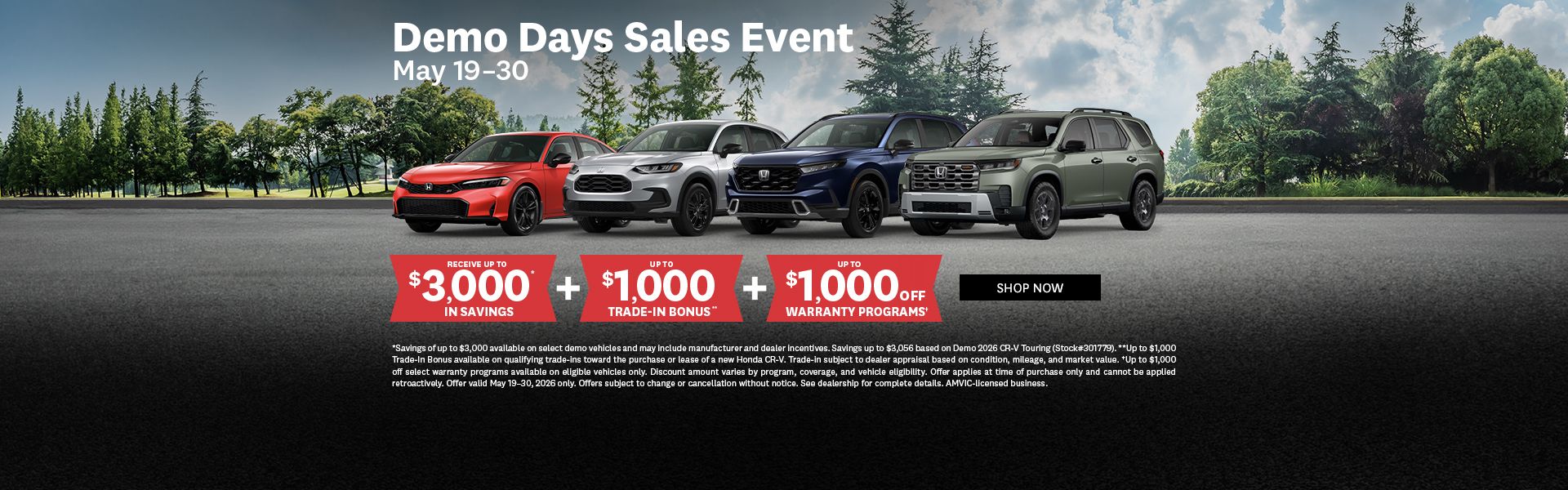 Demo Days Sales Event | May 19–30