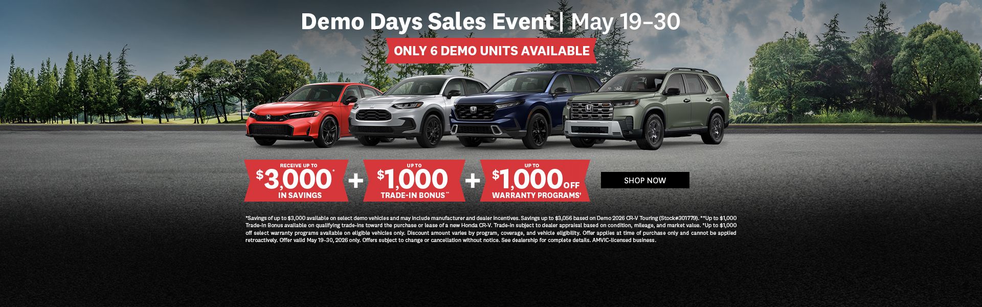 Demo Days Sales Event | May 19–30