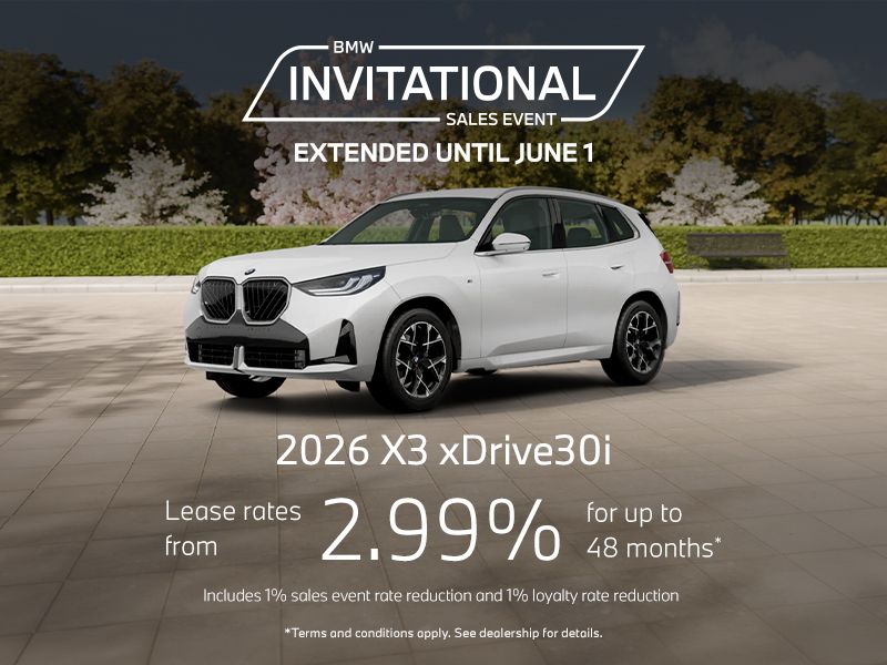 BMW Invitational Sales Event | 2026 X3 xDrive30i