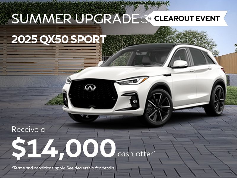 Summer Upgrade Clearout Event | 2025 QX50 Sport