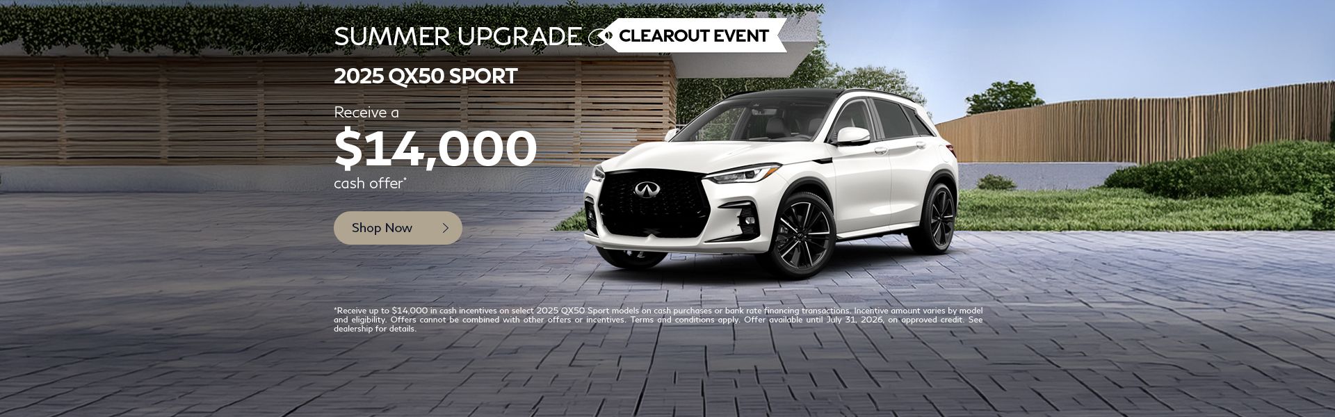 SUMMER UPGRADE CLEAROUT EVENT | 2025 QX50