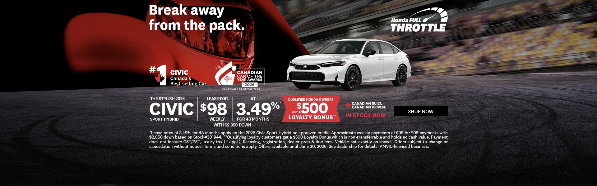 Honda Full Throttle | 2026 Civic Sport Hybrid