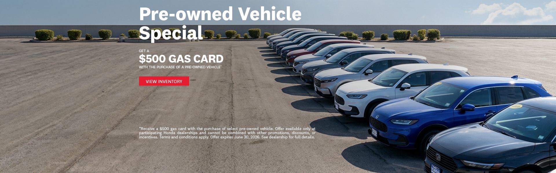 Pre-Owned Vehicle Special