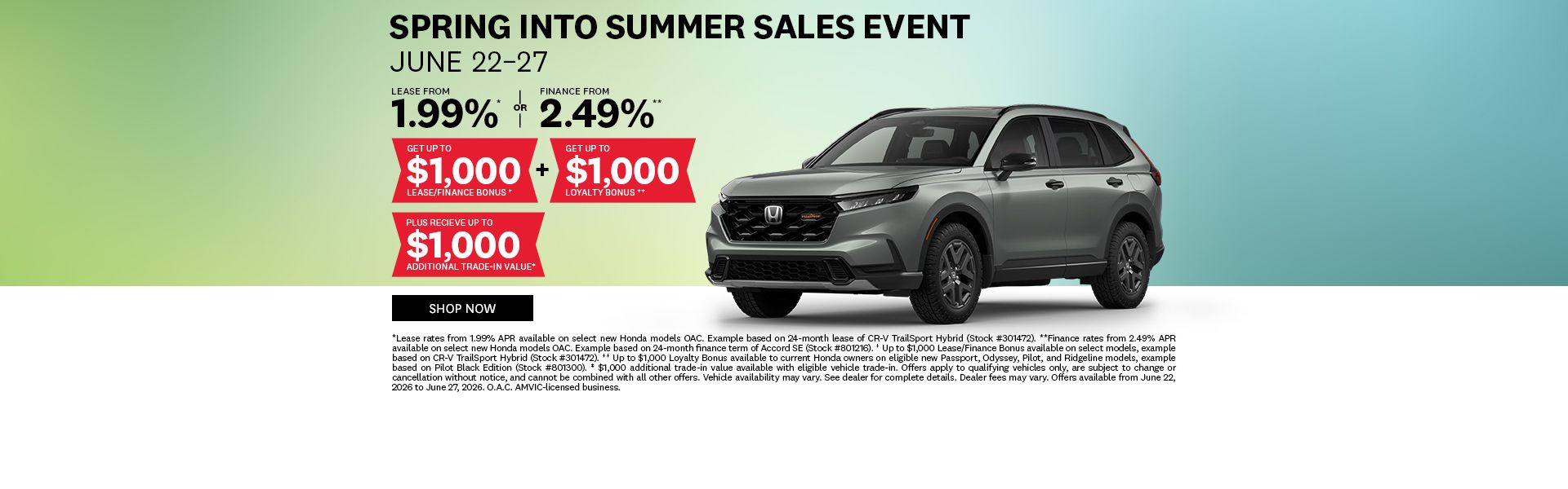 Spring into Summer | June 22–27