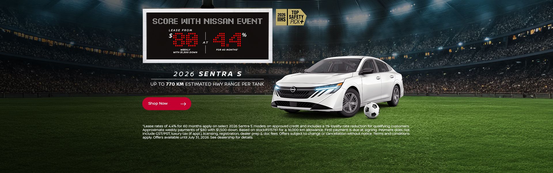 Score with Nissan Event | 2026 Sentra S