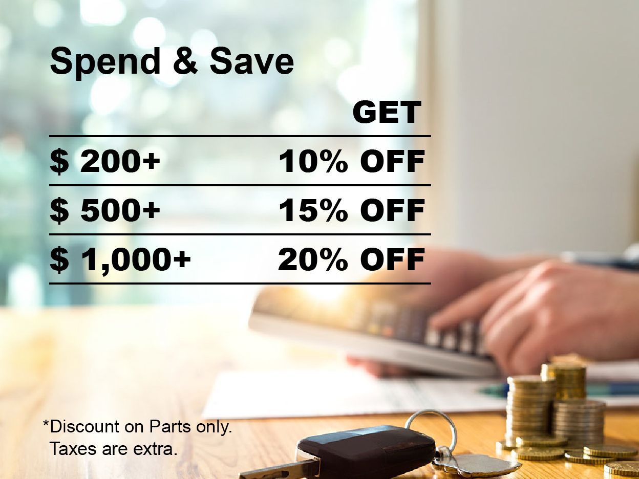Spend & Save Parts Special
