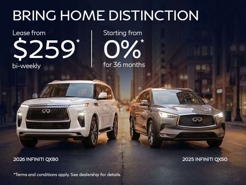 Bring Home Distinction | 2027 QX80 & 2025 QX50