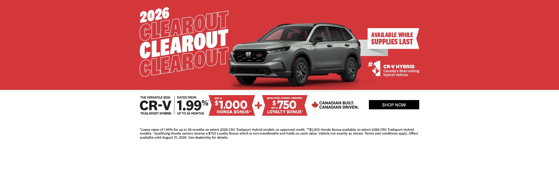 2026 Clearout | 2026 CRV Trailsport Hybrid