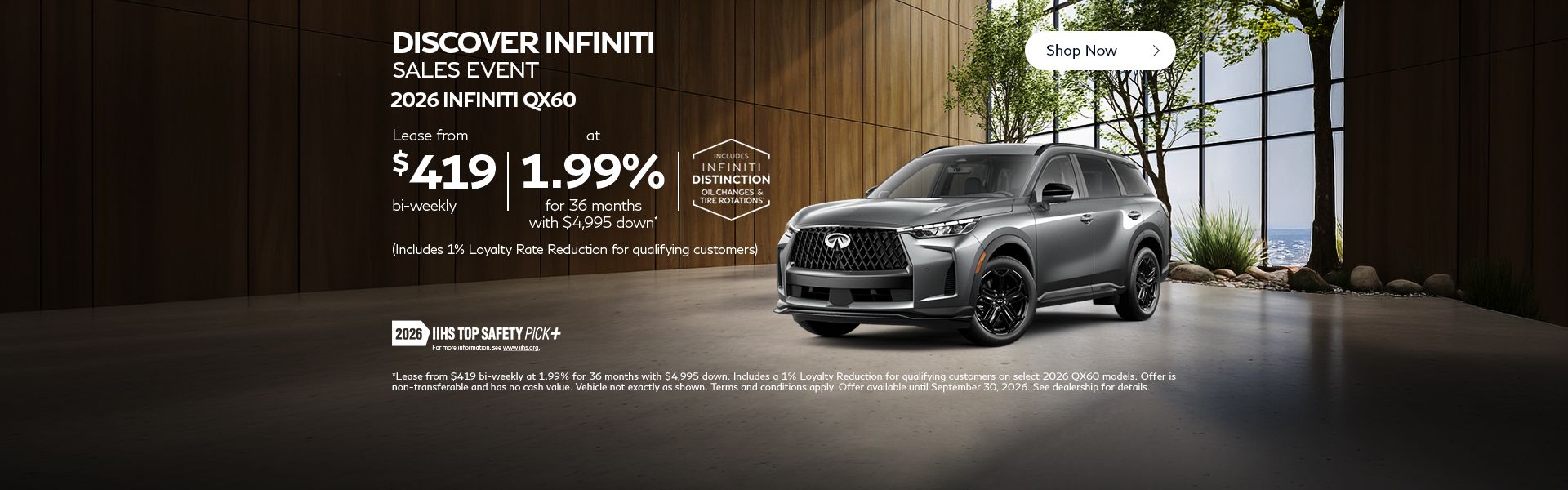 Discover INFINITI Sales Event | 2026 QX60