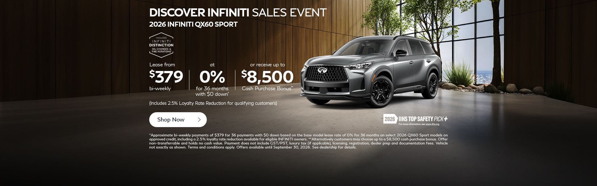 Discover INFINITI Sales Event | 2026 QX60 Sport