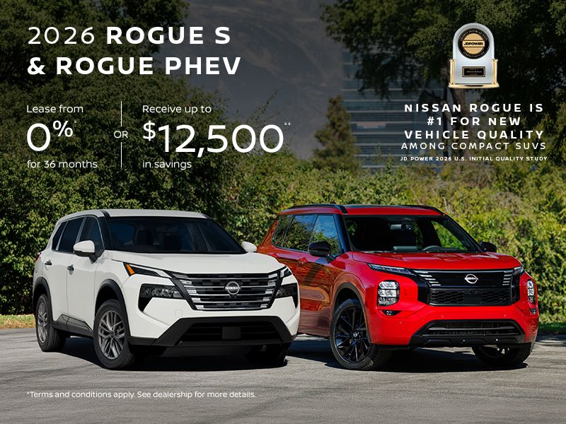 2026 Rogue S & Rogue PHEV | Lease from 0% for 36 months
