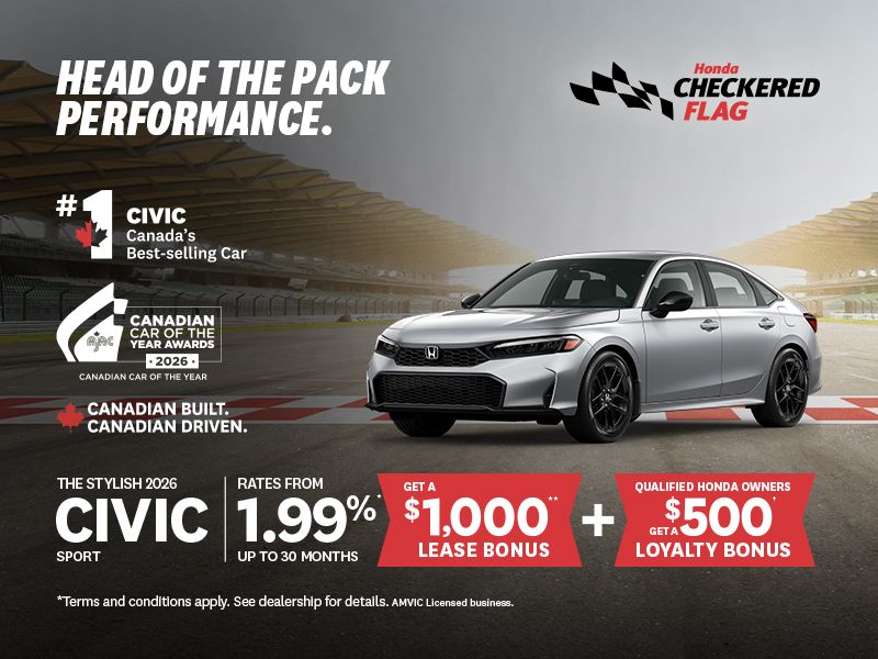Honda Checkered Flag | 2026 Civic Sport