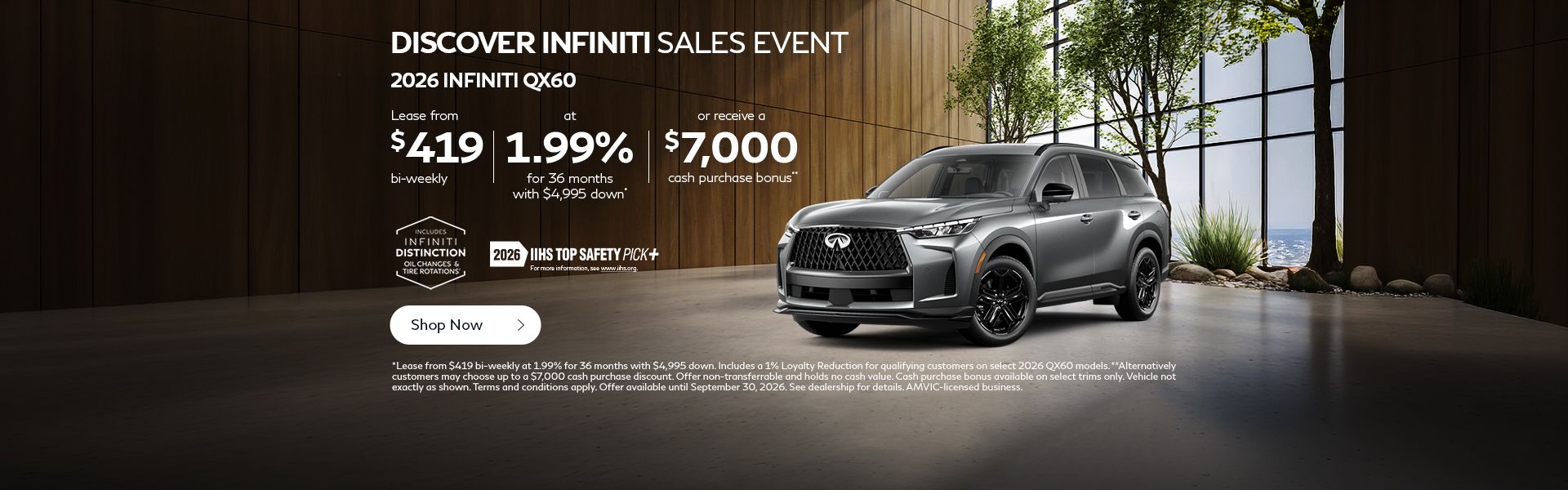 Discover INFINITI Sales Event | 2026 QX60