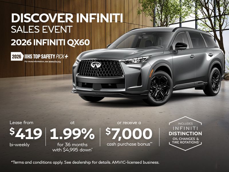 Discover INFINITI Sales Event | 2026 QX60