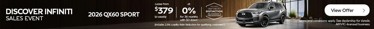 Discover INFINITI Sales Event | 2026 QX60 Sport