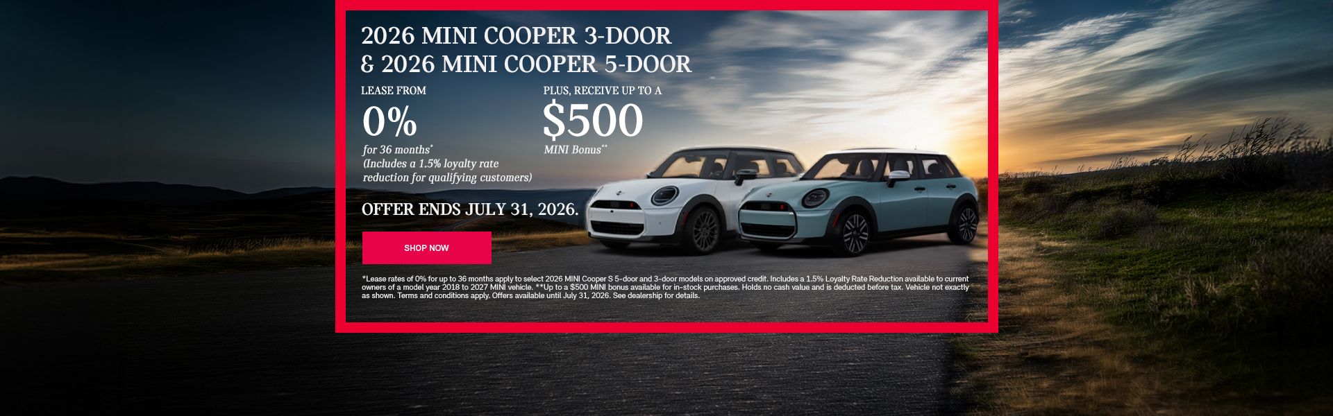 2026 mini cooper 3-door & 2026 mini cooper 5-door