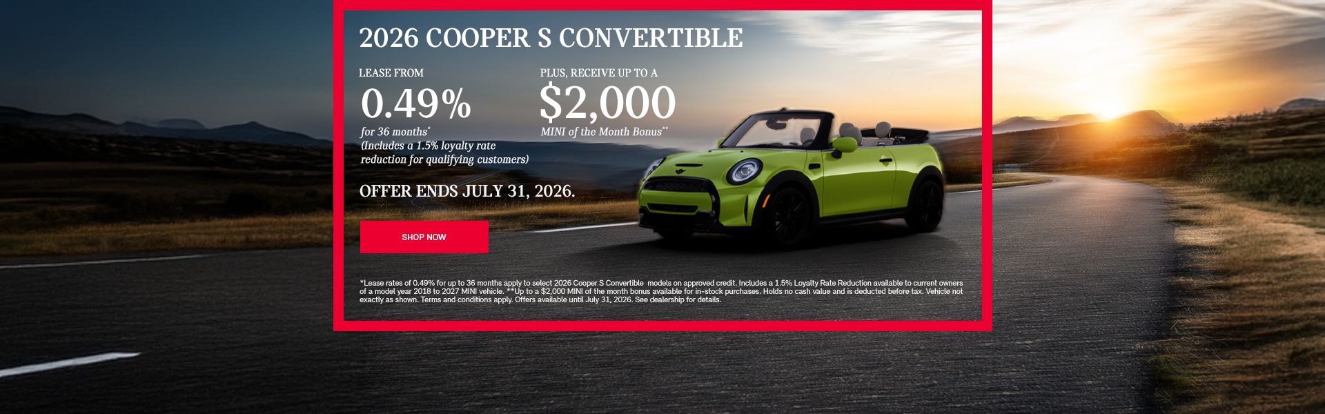 2026 MINI Cooper S Convertible