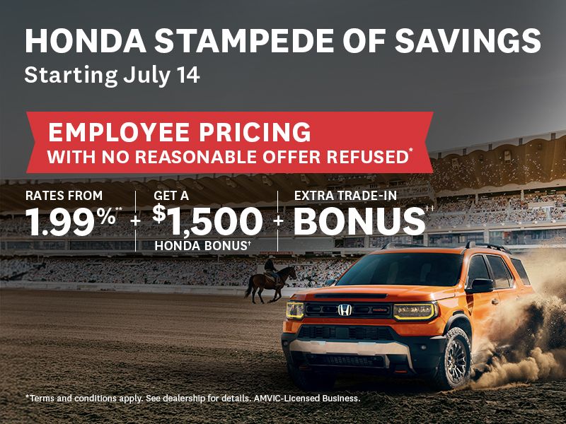 Honda Stampede of Savings | July 14–16