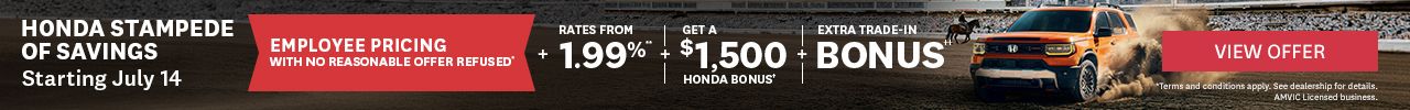 Honda Stampede of Savings | July 14–16