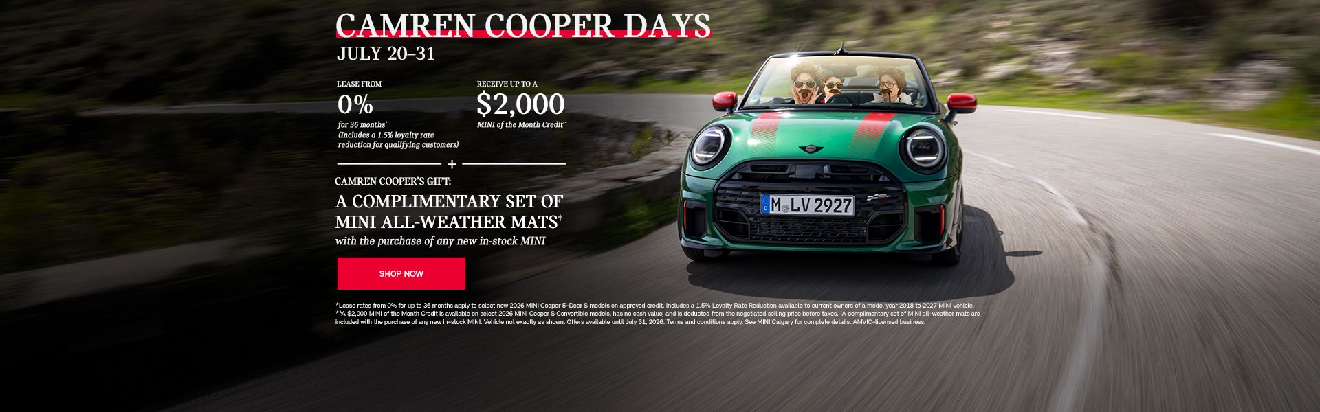 Camren Cooper Days | July 20–31