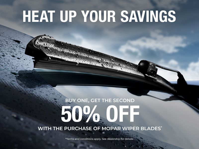 Buy One, Get the Second 50% Off with the Purchase of Mopar Wiper Blades