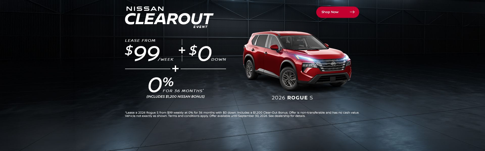 Nissan Clearout Event | 2026 Rogue S