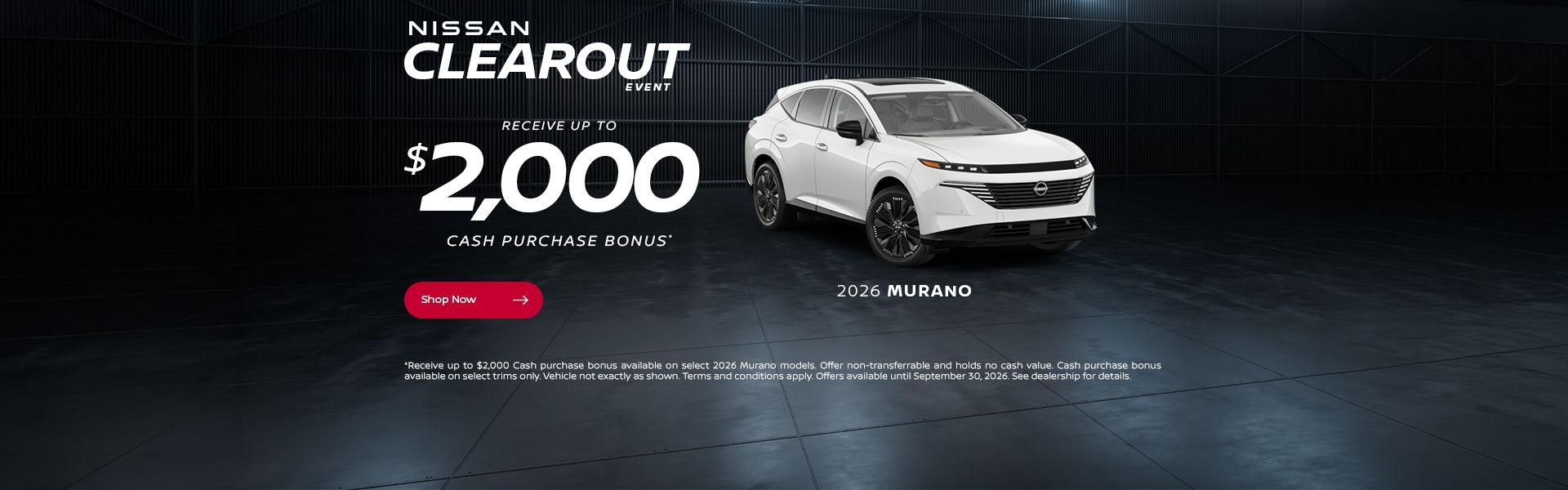 Nissan Clearout Event | 2026 Murano