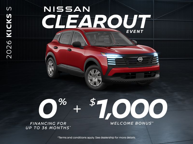Nissan Clearout Event | 2026 Kicks