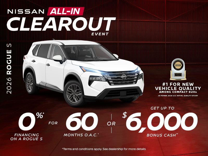 Nissan All-In Clearout Event | 2026 Rogue S