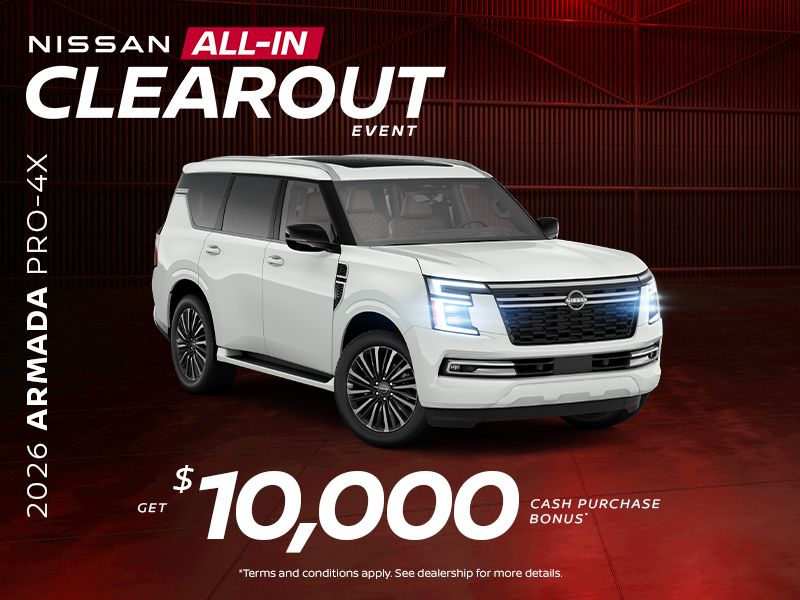Nissan All-In Clearout Event | 2026 Armada PRO-4X