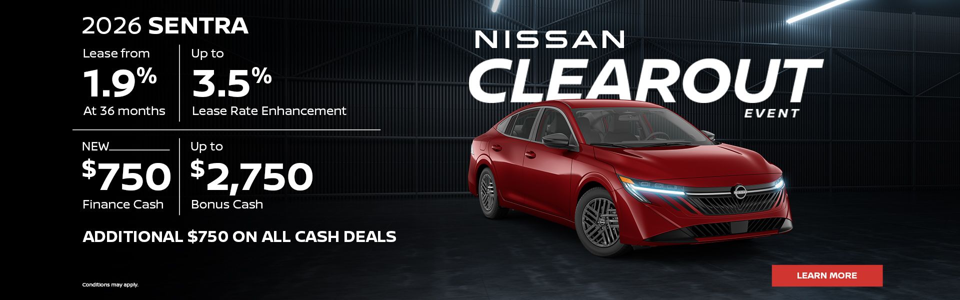 2026 Sentra - August Offers