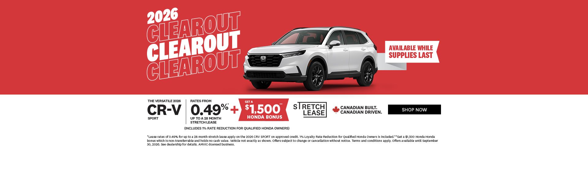 2026 Clearout | 2026 CR-V Sport