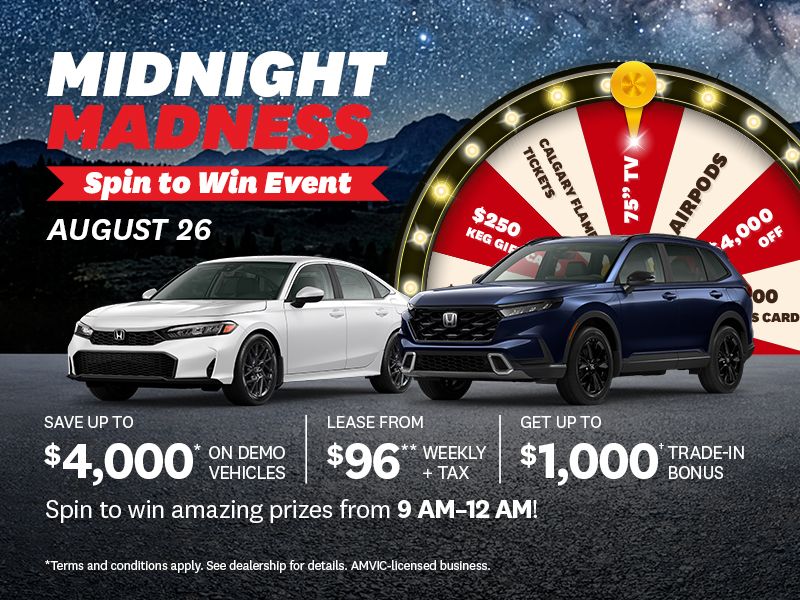 Midnight Madness Spin to Win Event