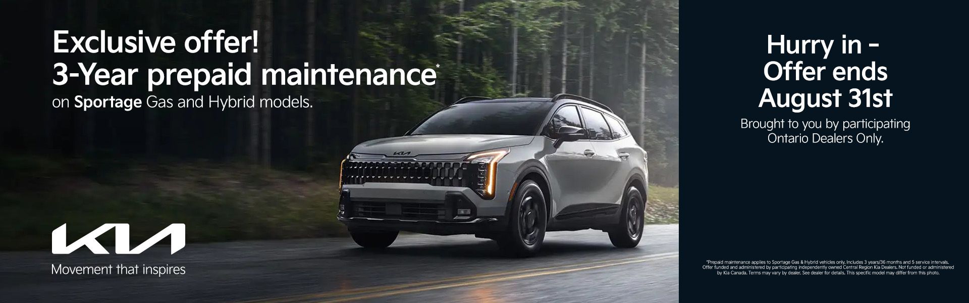 August Exclusive Kia Offer - 3 Year PPM