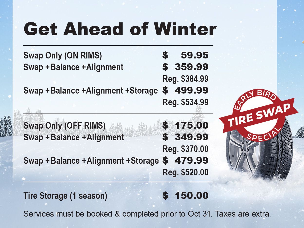 Early Bird Winter Tire Swap Special