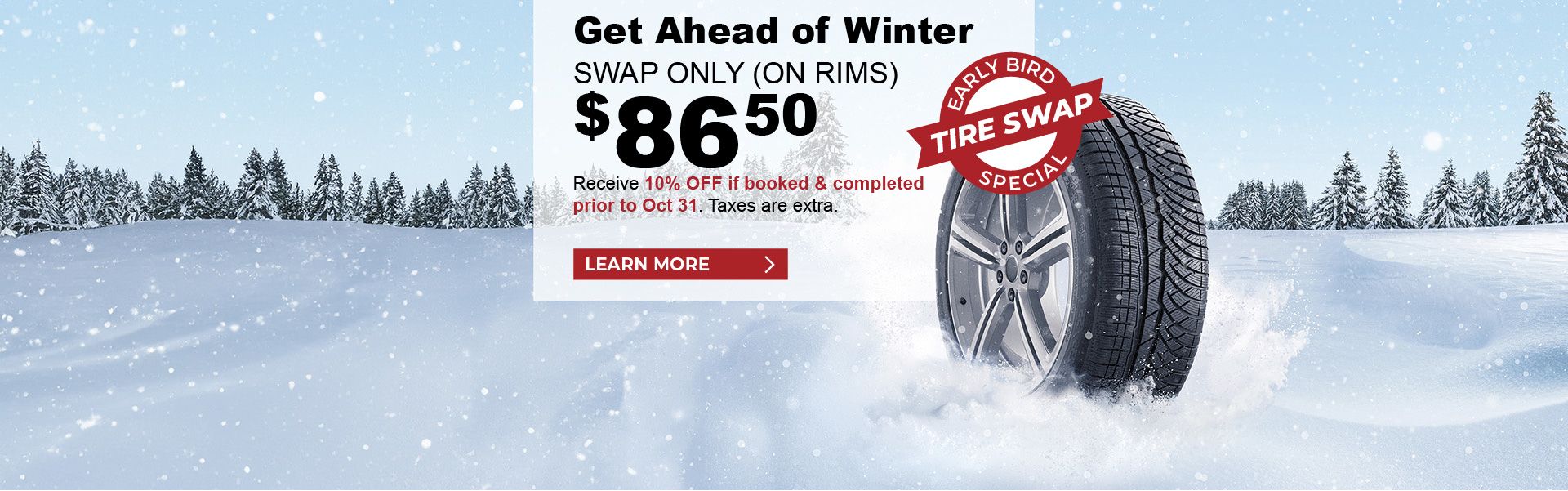 Early Bird Winter Tire Swap Special