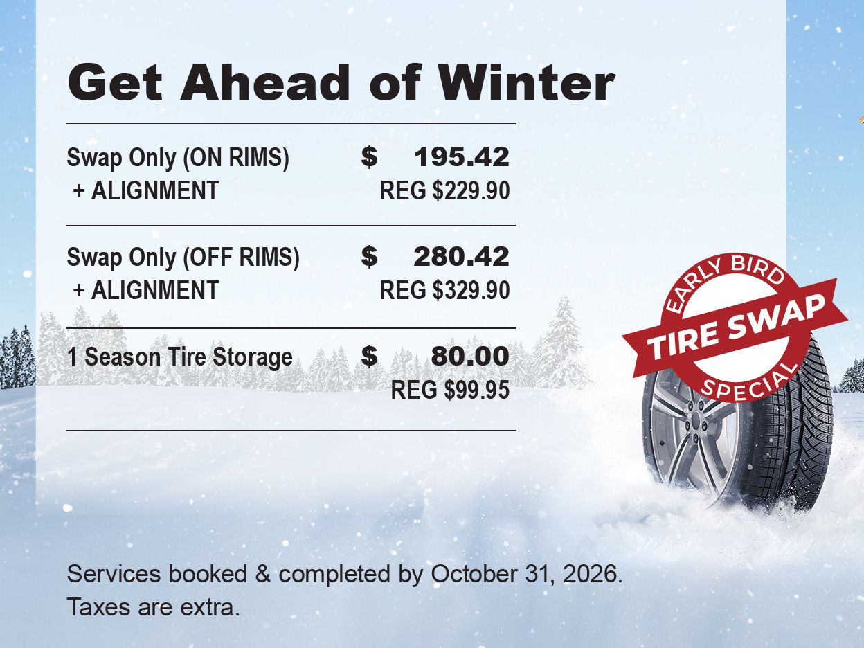 Early Bird Winter Tire Swap Special