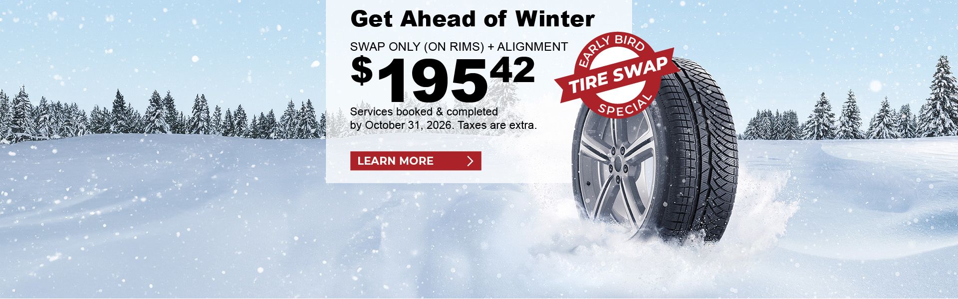 Early Bird Winter Tire Swap Special